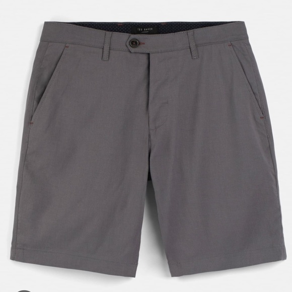 Ted Baker Cordrom Semi Plain Shorts Light Grey SZ 34R NEW - Picture 1 of 6